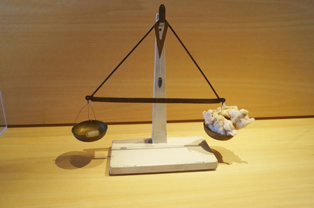 Model of hygrometer by Leonardo Da Vinciのeditorial素材