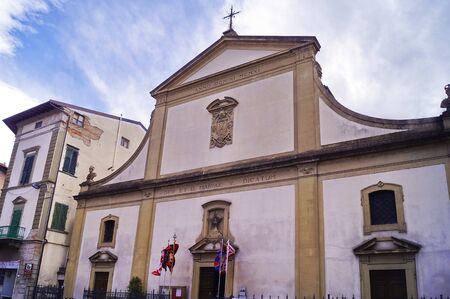Facade of the church of Santa Maria Delle Vedute, Fucecchio, Tuscany, Italyの写真素材