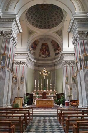 Interior of Collegiata of John the Baptist, Fucecchio, Tuscany, Italyの写真素材
