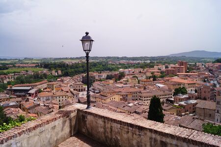 Aerial view of Colle Val d'Elsa, Tuscany, Italyの写真素材