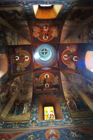 Interior of the Russian Orthodox Church of the Nativity in Florence, Italyのeditorial素材