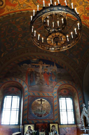 Interior of the Russian Orthodox Church of the Nativity in Florence, Italyのeditorial素材