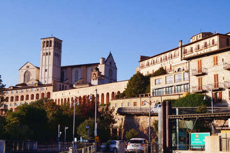 Abbey of San Francesco in Assisi, Italyのeditorial素材