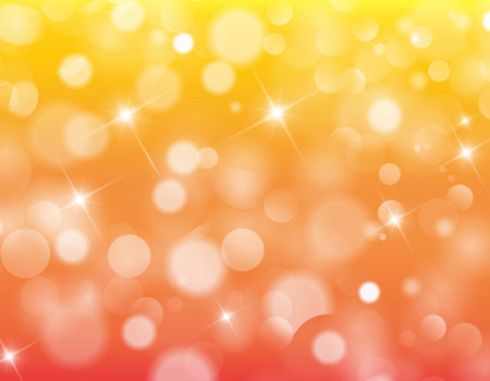 Yellow Red light bokeh background textureのイラスト素材
