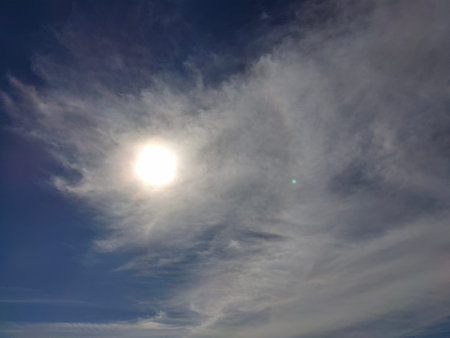 beautiful clouds in blue sky