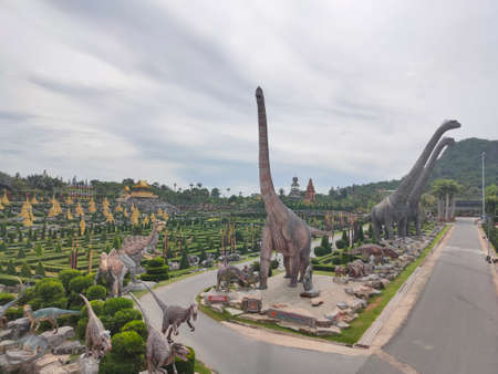 dinosaur in the jungleのeditorial素材