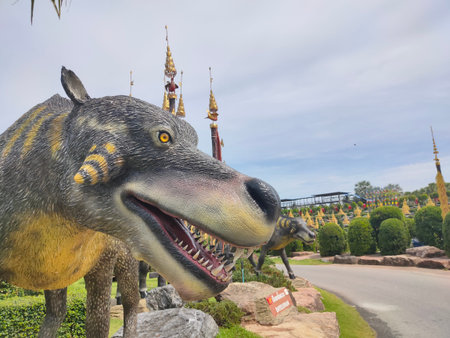 dinosaur in the jungle