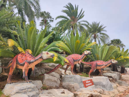 dinosaur in the jungleのeditorial素材