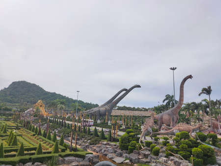 dinosaur in the jungleのeditorial素材