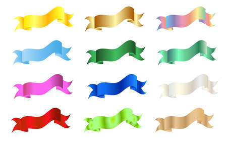ribin Icons set vector illustrationのイラスト素材