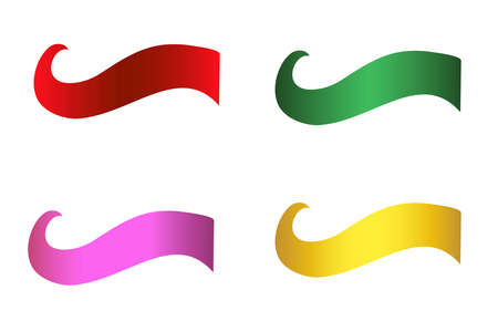ribin Icons set vector illustrationのイラスト素材
