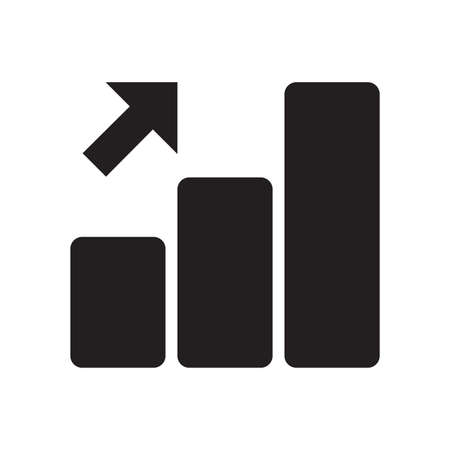 graph icon on black and white backgroundのイラスト素材