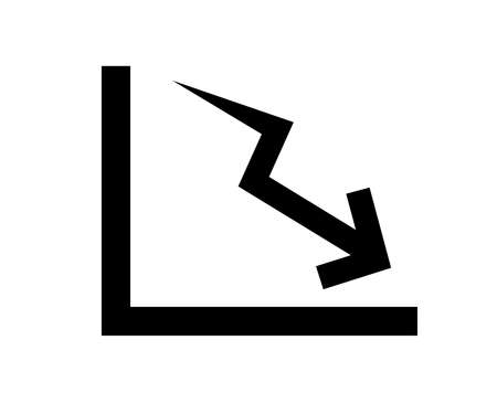 graph icon on black and white backgroundのイラスト素材