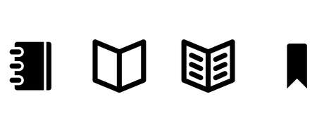 book Icons set vector illustrationのイラスト素材