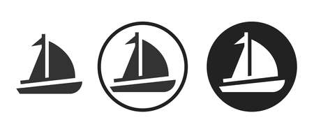 sailboat Icons set vector illustrationのイラスト素材