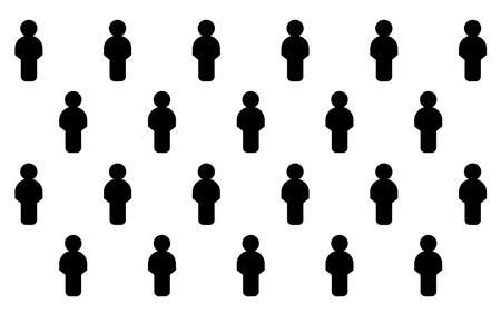hand and people on white background. hand drawing set of vector sketchesのイラスト素材