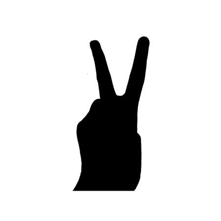 hand and people on white background. hand drawing set of vector sketchesのイラスト素材