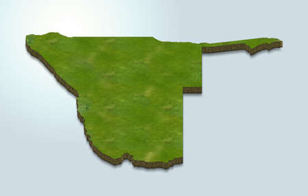 3D map illustration of Namibiaの写真素材
