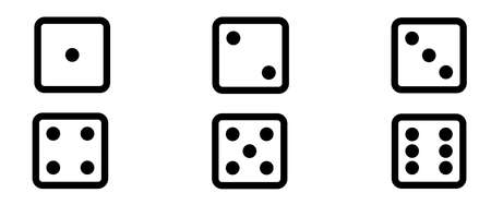 dice icon . web icon set . icons collection. Simple vector illustration.のイラスト素材