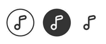 music, note icon . web icon set . icons collection. Simple vector illustration.のイラスト素材