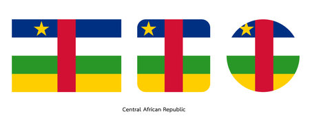 Central african republic flag, vector illustrationのイラスト素材