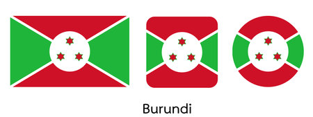 Burundi flag, vector illustrationのイラスト素材