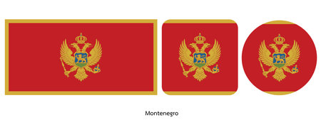 Montenegro flag, vector illustrationのイラスト素材