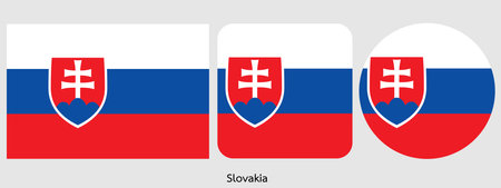 Slovakia flag, vector illustrationのイラスト素材