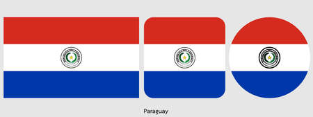 Paraguay flag, vector illustrationのイラスト素材