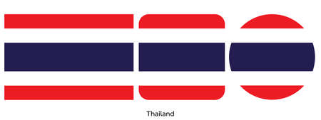 Thailand flag, vector illustrationのイラスト素材