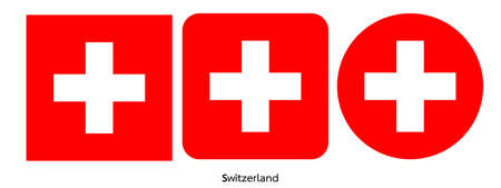 Switzerland flag, vector illustrationのイラスト素材