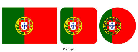 Portugal flag, vector illustrationのイラスト素材
