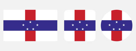netherlands antilles flag, vector illustrationのイラスト素材