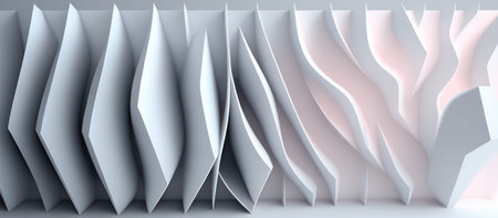 Abstract 3d rendering of geometric shapes. Futuristic background design.