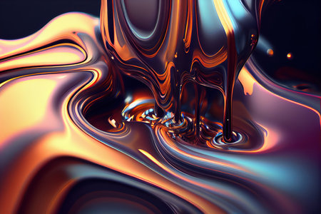 3d rendering of abstract fluid art background with some smooth lines in itの写真素材