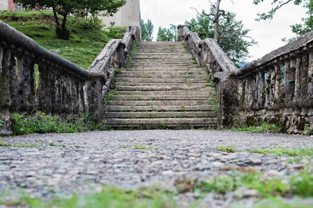 Old ruined stairs, Georgiaの写真素材