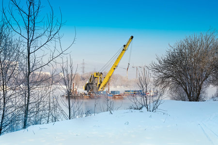 Sheers on the Moscow-riverの写真素材