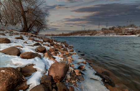 River in the winter.
