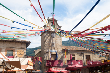 Traditional medieval market celebrated in the town of La Enrada, province of Avila, Spain, the day May 1, 2019のeditorial素材