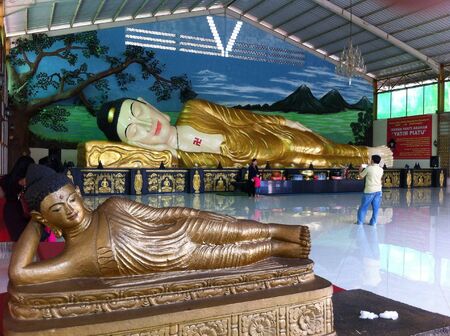 Lying Budha statue in Indonesiaの素材