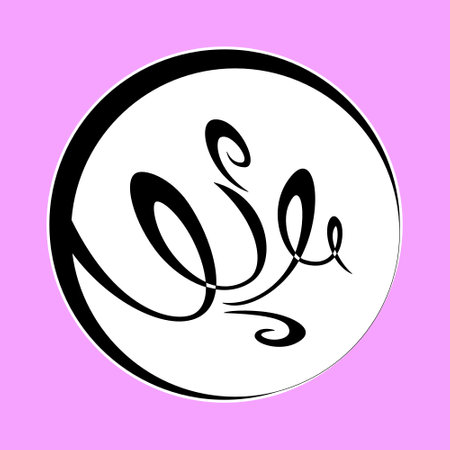 Wind Icon - Air Symbol of the elements, simple and clean vector graphics, digital illustration in flat design, pink, black and whiteのイラスト素材