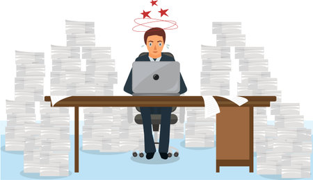 A highly overloaded business manager working
