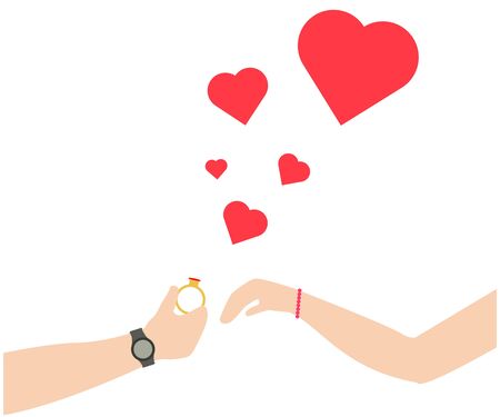 Gift of Valentine's Day with expression of loveのイラスト素材