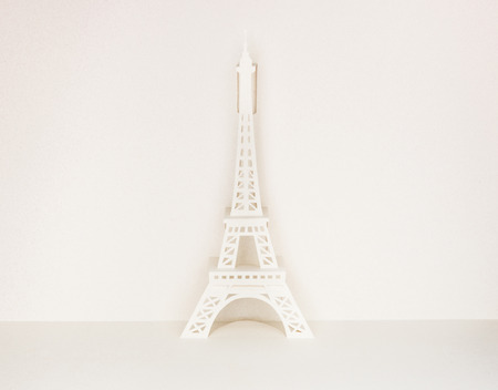 Pop up card set with organic paper of the famous landmark Eiffel Tower.の写真素材