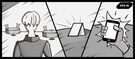 Cartoon. illustration. Pop art retro style. Comics stripのイラスト素材