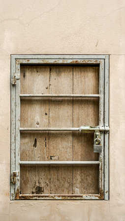 Small steel door with locked