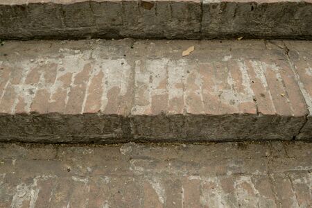 Ancient brown brick staircaseの写真素材