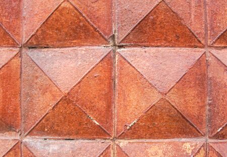 Old brown ceramic wallの写真素材