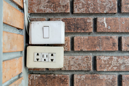 Ligth Switch on brick wall