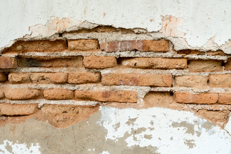 Cracked concrete wall
